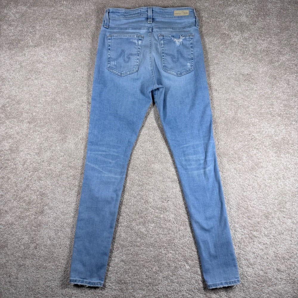 AG Adriano Goldschmied Farrah Skinny Ankle Jeans Light Wash Distressed 27R